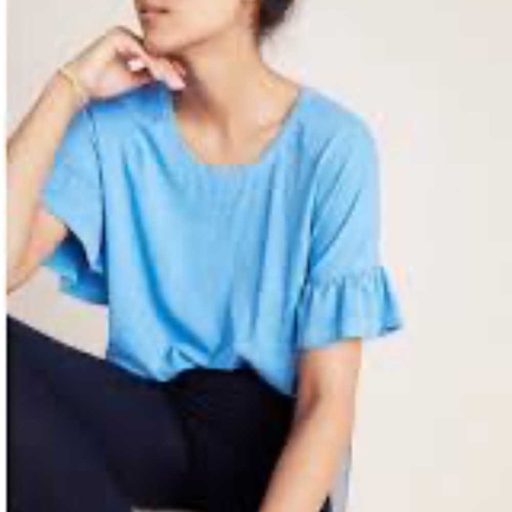 Sundry ruffle sleeve tee size 1